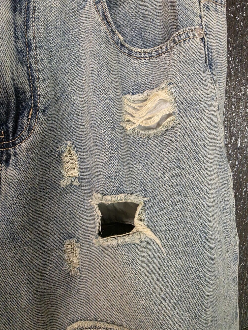 Oli & Hali Light Blue Boyfriend Jeans with Embroidered 'Love' & Ampersand - Picture 7 of 10